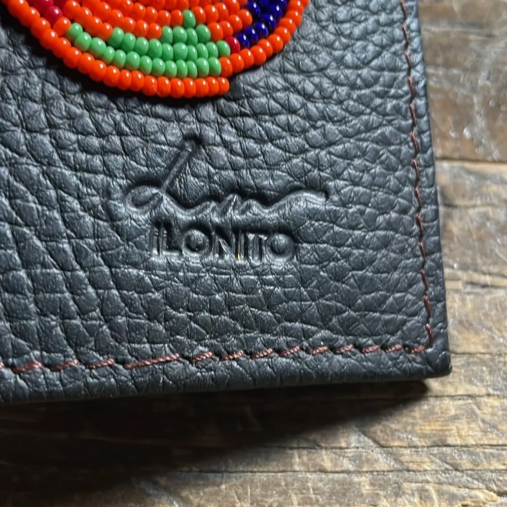 Ilonito Handmade Leather Beaded Wallet🖤